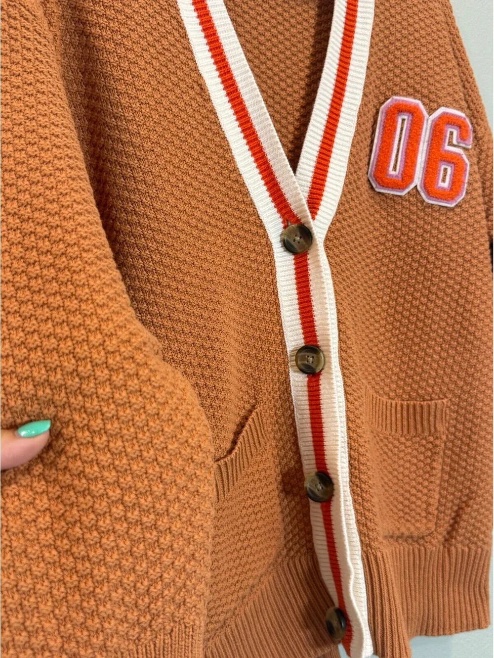 Aerie Burnt Oregon Varsity Oversized Cardigan - Women's XS NWOT